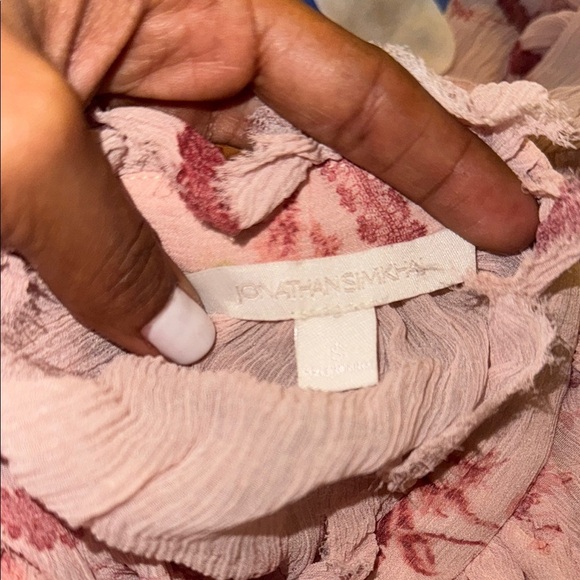 JONATHAN SIMKHAI Monica Rose Pink Floral Top size small - Picture 8 of 10